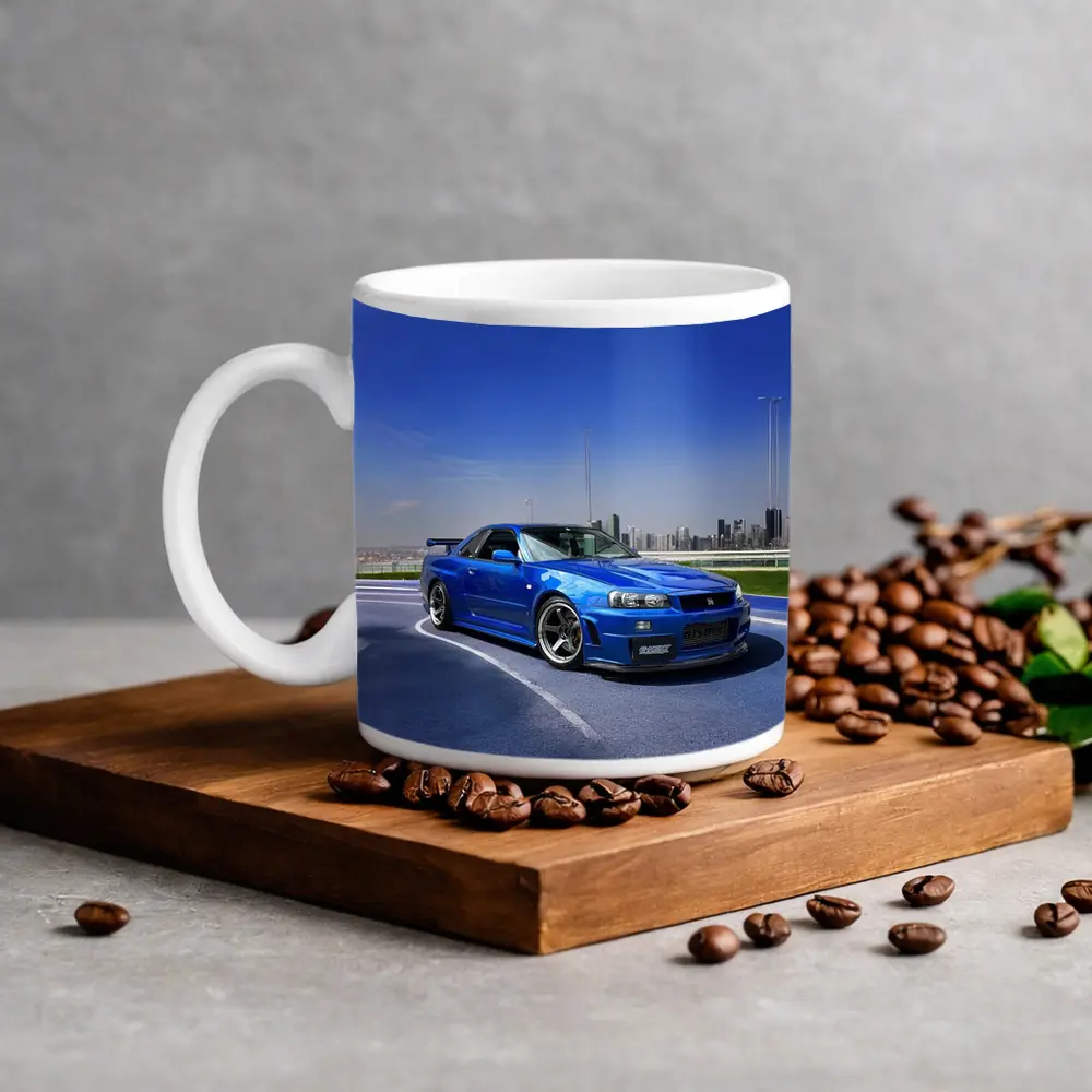 Nissan Skyline GT-R R34 Blue City – Mugs