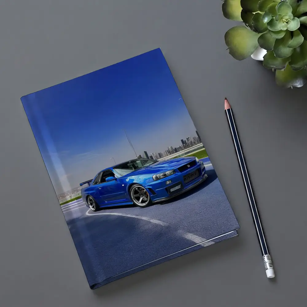 Nissan Skyline GT-R R34 Blue City – Notebooks