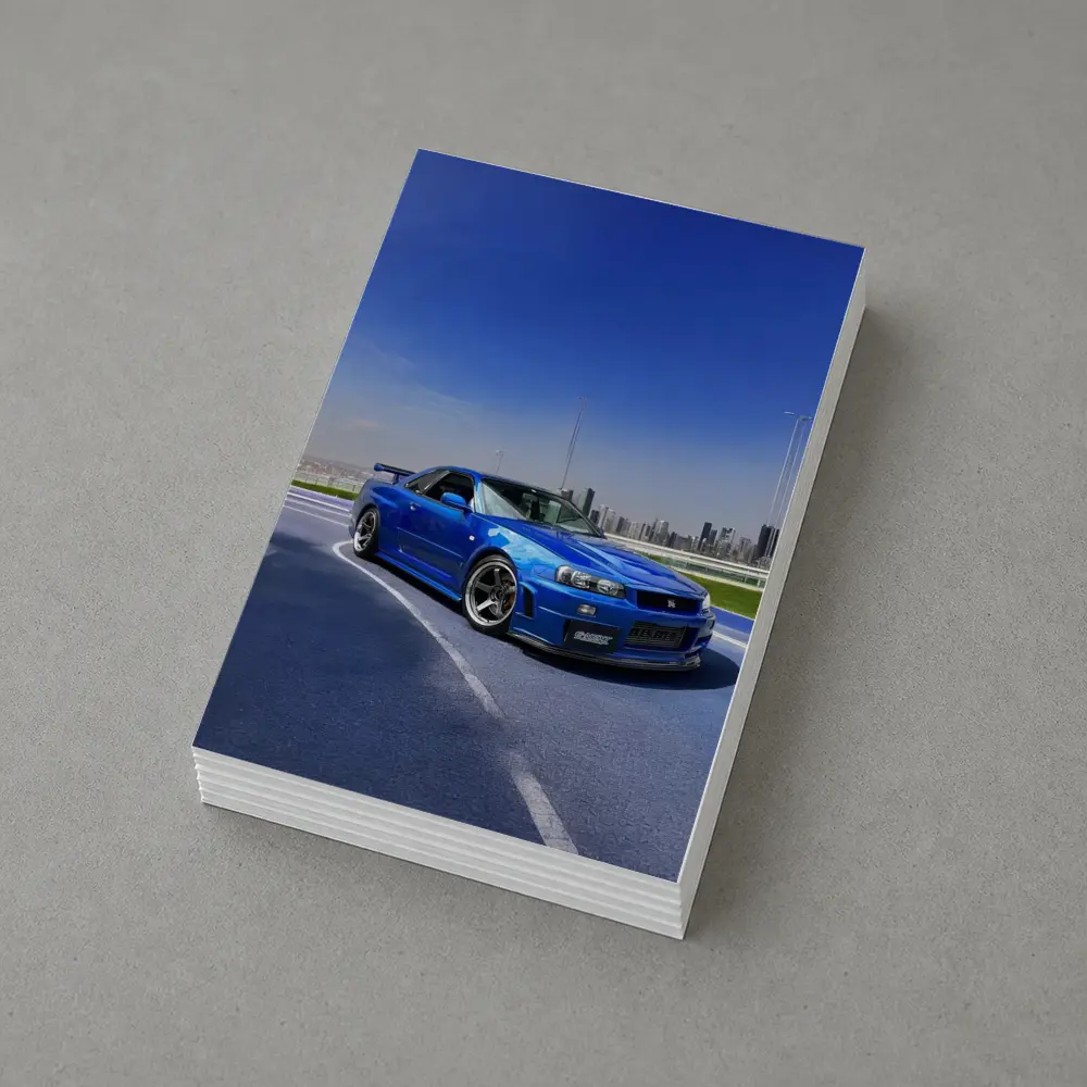 Nissan Skyline GT-R R34 Blue City – Postcards