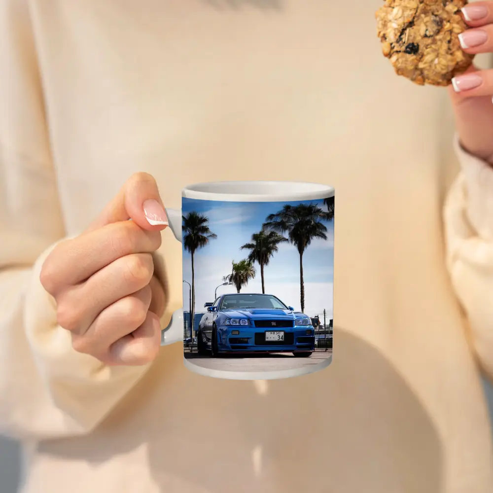Nissan Skyline GT-R R34 Blue City – Mugs