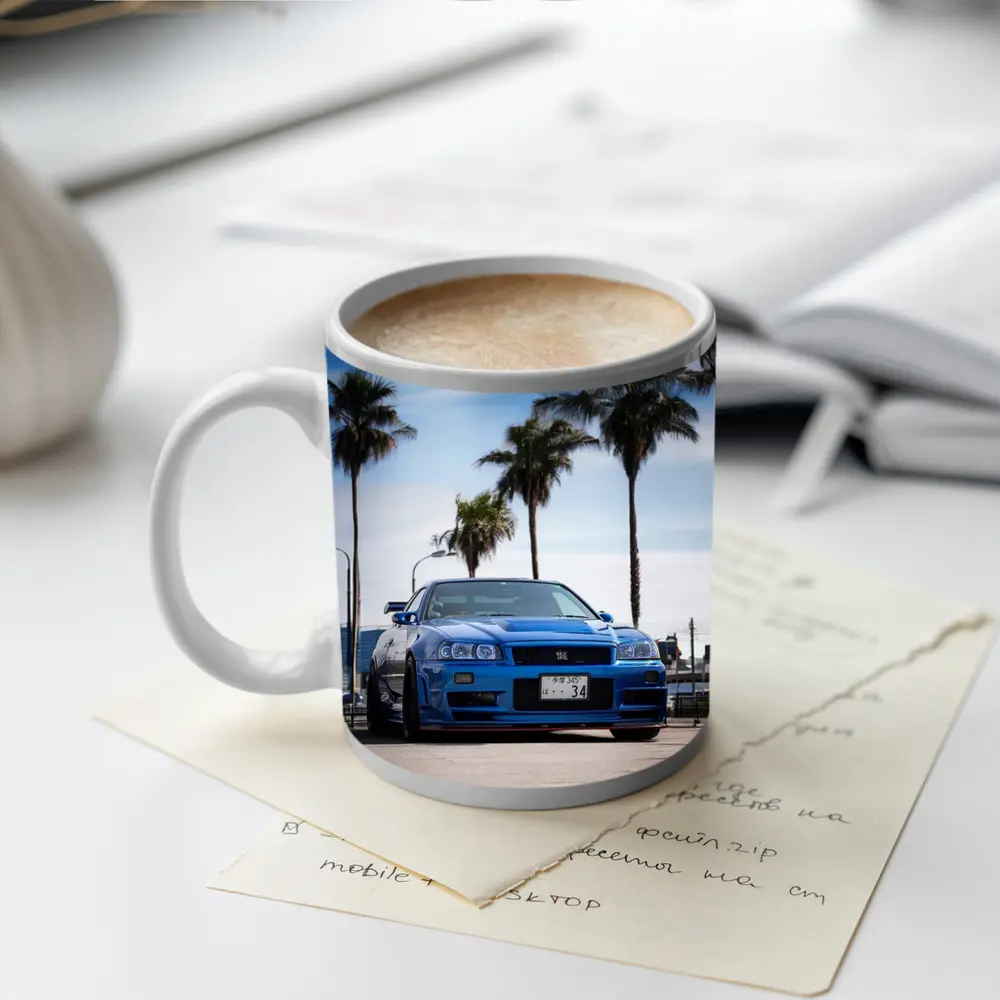 Nissan Skyline GT-R R34 Blue City – Mugs