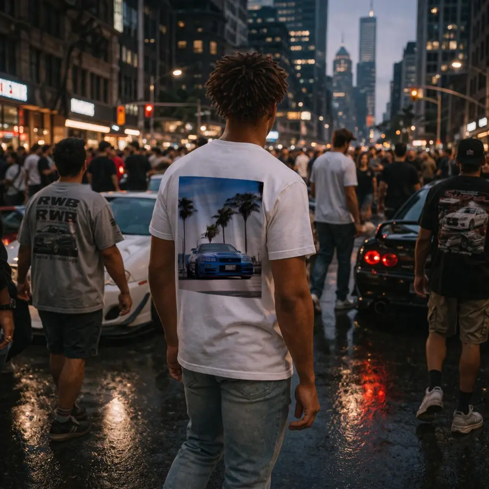 Nissan Skyline GT-R R34 Blue City – T-Shirts