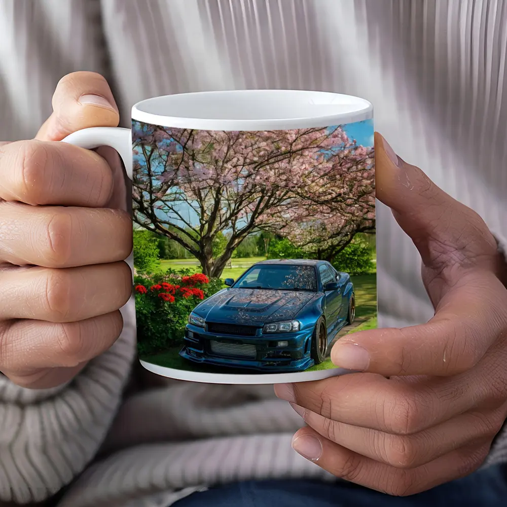 Nissan Skyline GT-R R34 Cherry Blossom Garden – Mugs