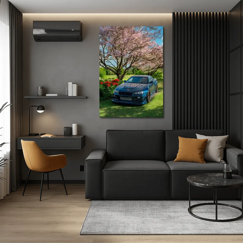 Nissan Skyline GT-R R34 Cherry Blossom Garden – Wall Art