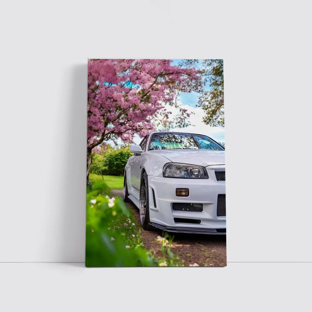 Nissan Skyline GT-R R34 Cherry Blossom Garden – Wall Art