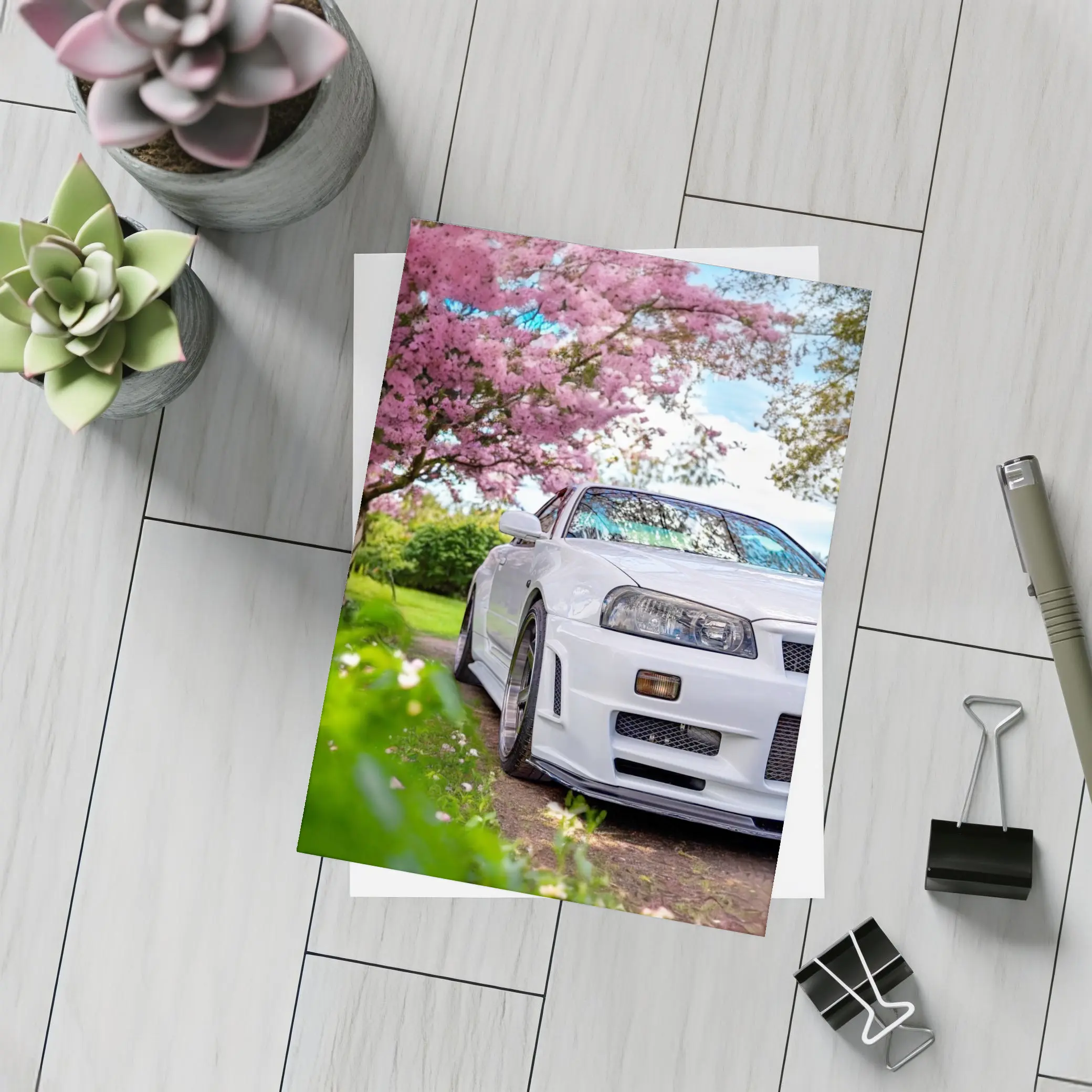 Nissan Skyline GT-R R34 Cherry Blossom Garden – Postcards