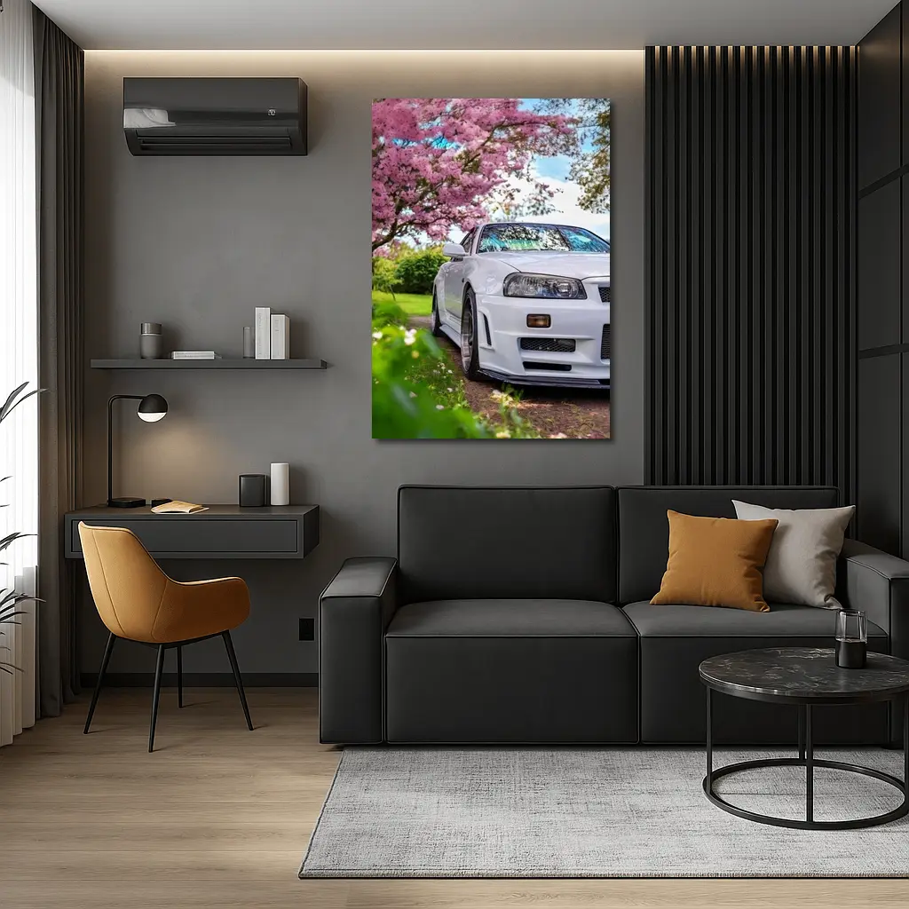 Nissan Skyline GT-R R34 Cherry Blossom Garden – Wall Art