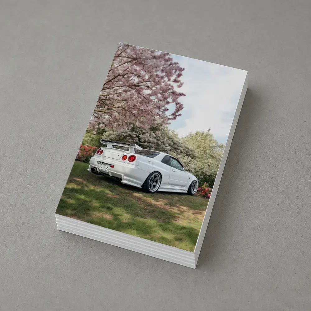 Nissan Skyline GT-R R34 Cherry Blossom Garden – Postcards