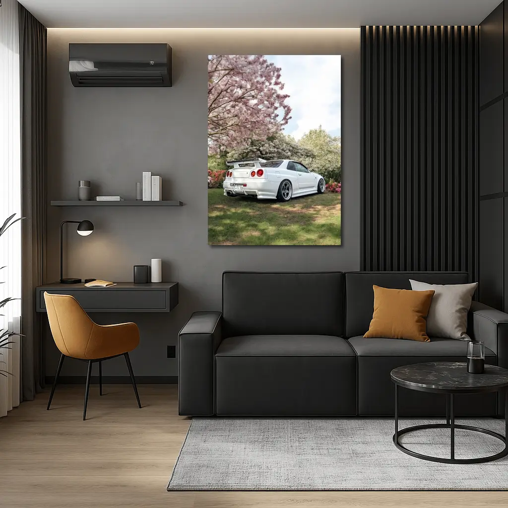 Nissan Skyline GT-R R34 Cherry Blossom Garden – Wall Art
