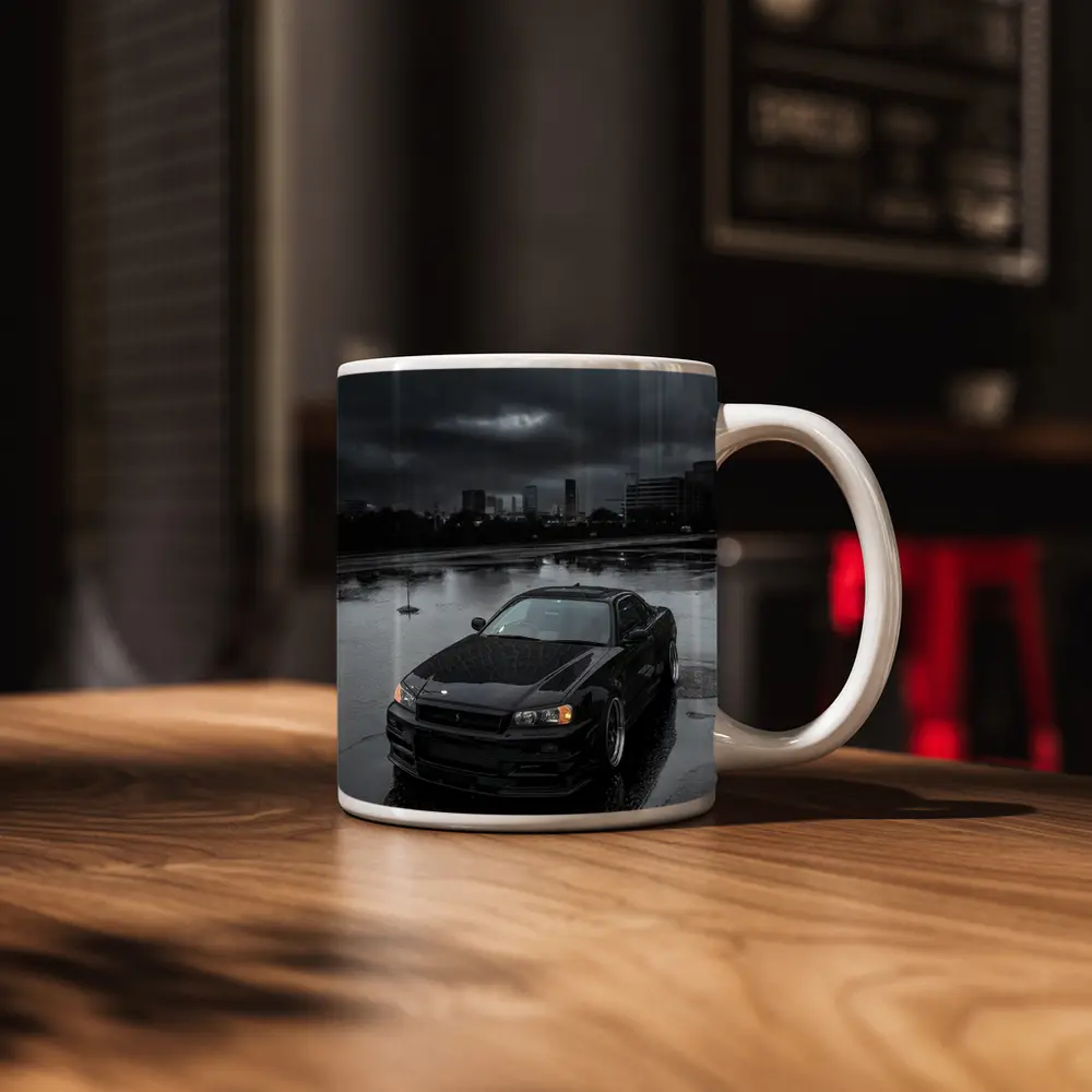 Nissan Skyline GT-R R34 Rainy City Night – Mugs