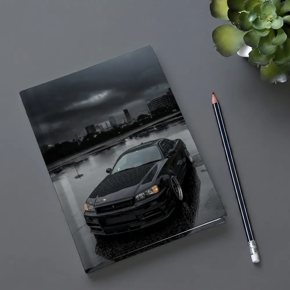 Nissan Skyline GT-R R34 Rainy City Night – Notebooks
