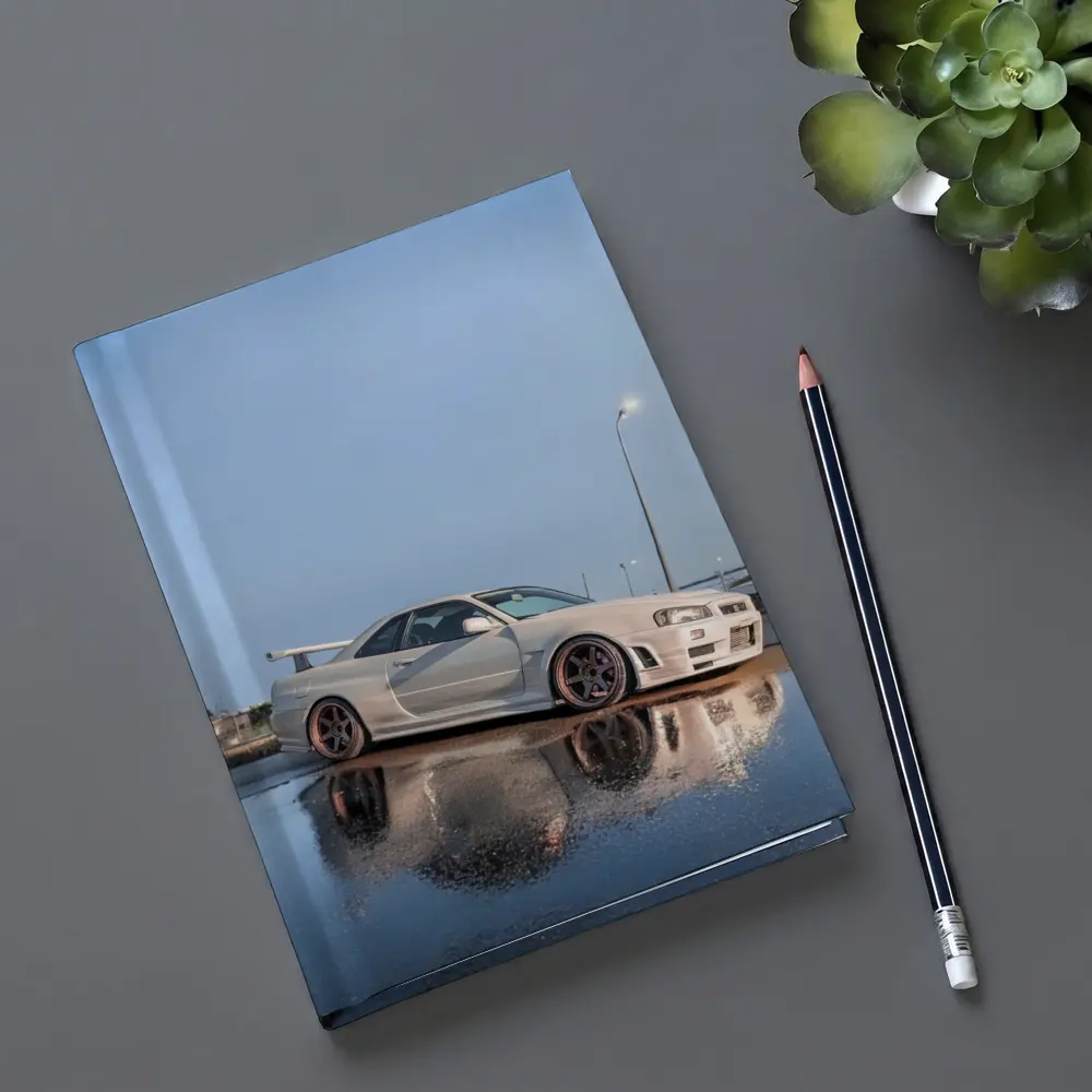 Nissan Skyline GT-R R34 Wet Parking Lot – Notebooks