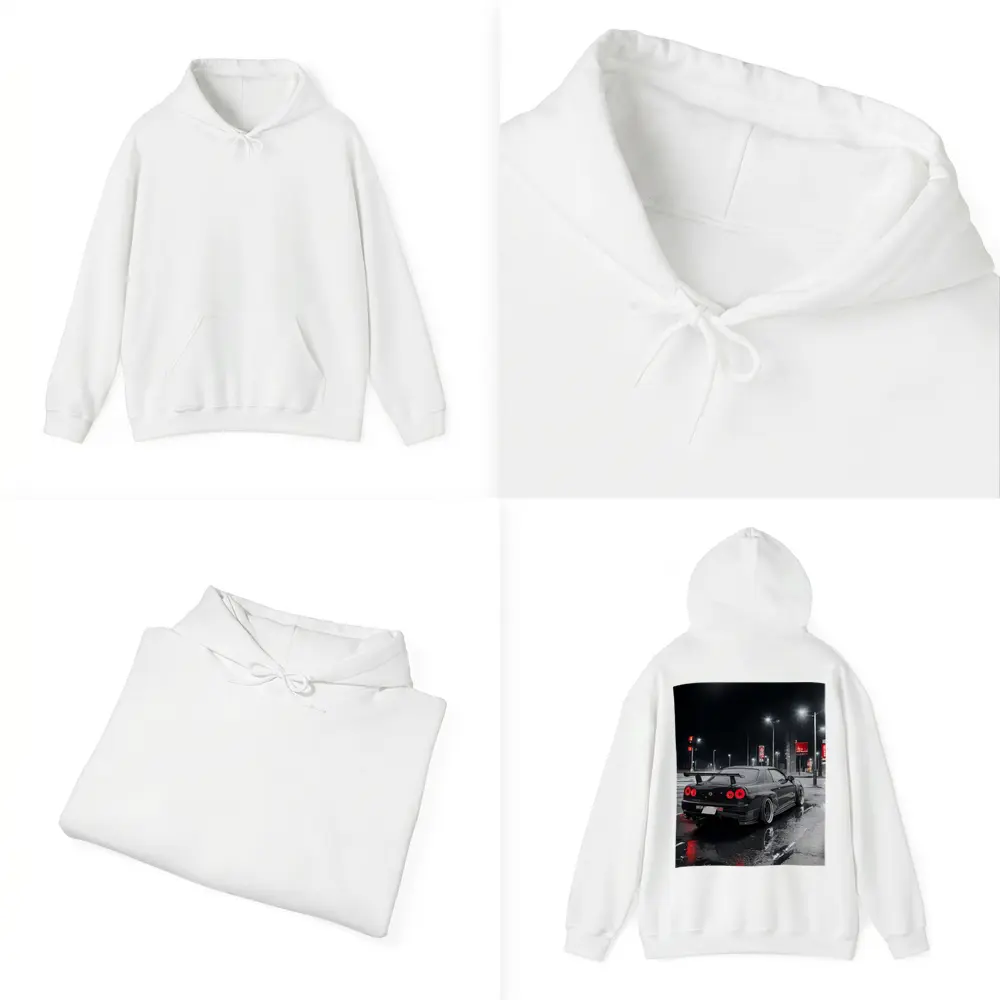Nissan Skyline GT-R R34 Rainy Night Street – Hoodies