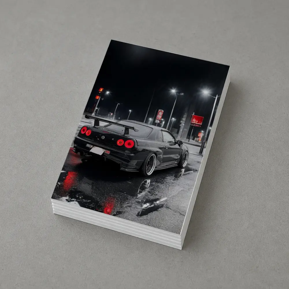 Nissan Skyline GT-R R34 Rainy Night Street – Postcards