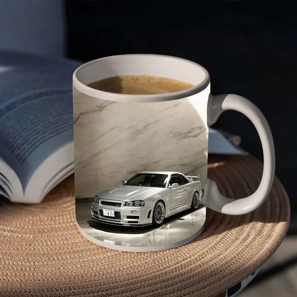 Nissan Skyline GT-R R34 Silver Marble – Mugs