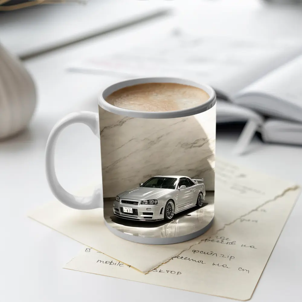 Nissan Skyline GT-R R34 Silver Marble – Mugs
