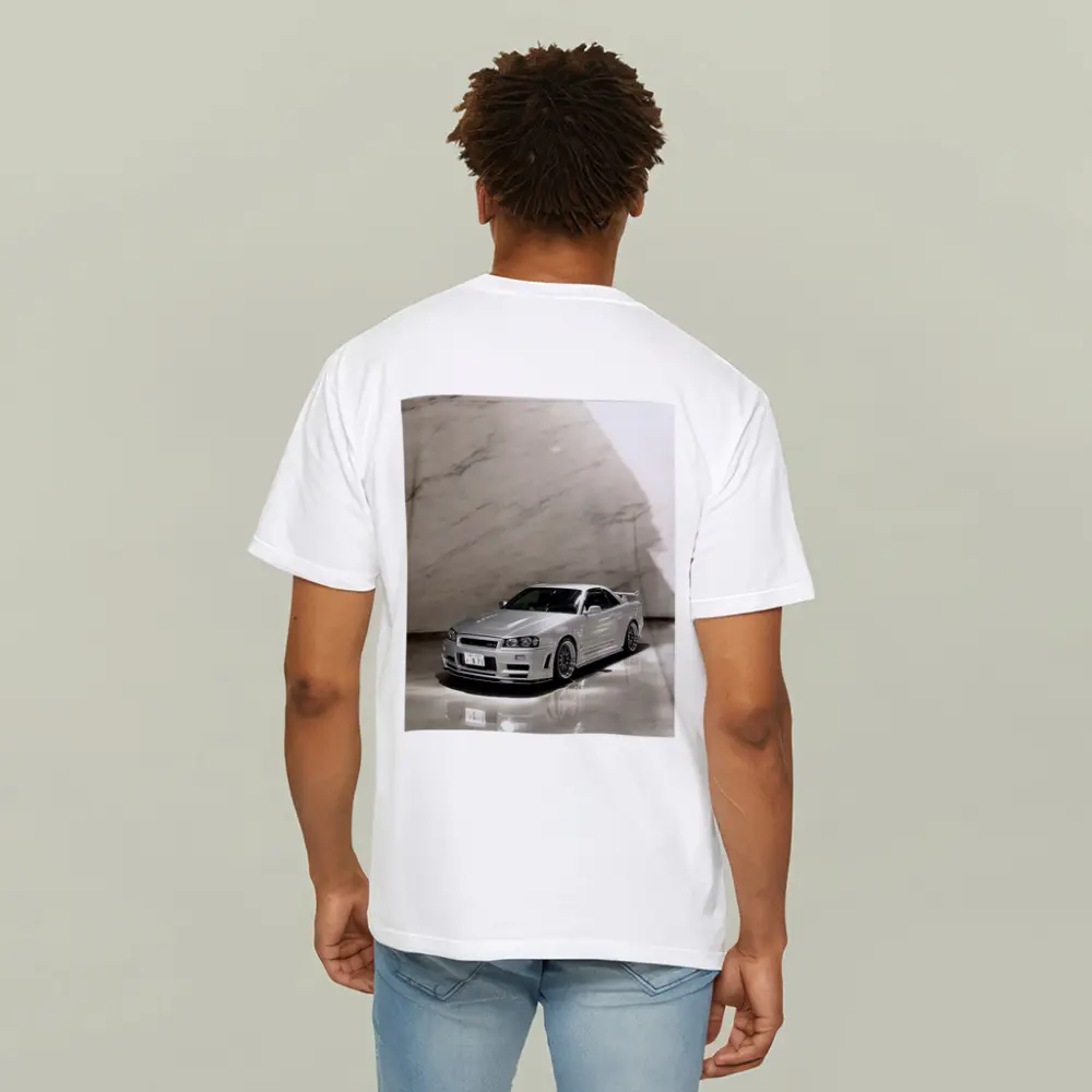 Nissan Skyline GT-R R34 Silver Marble – T-Shirts