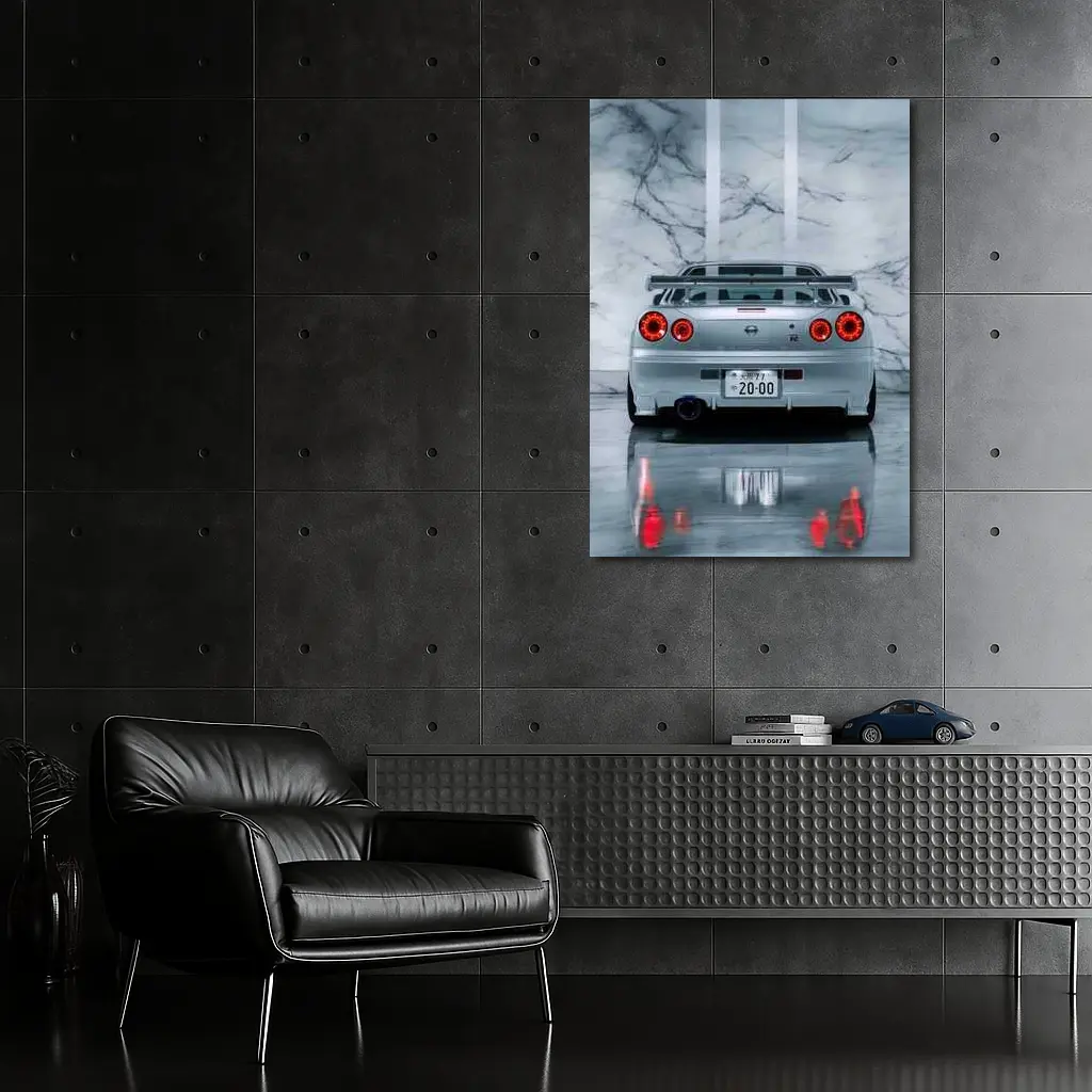 Nissan Skyline GT-R R34 Marble Studio – Wall Art