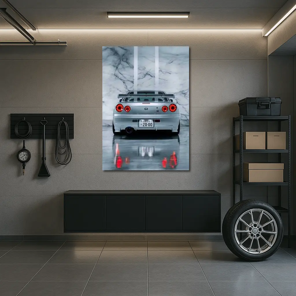 Nissan Skyline GT-R R34 Marble Studio – Wall Art