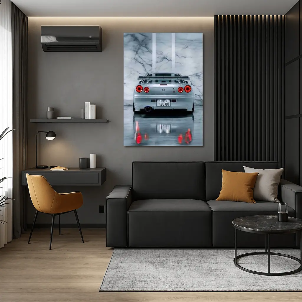 Nissan Skyline GT-R R34 Marble Studio – Wall Art