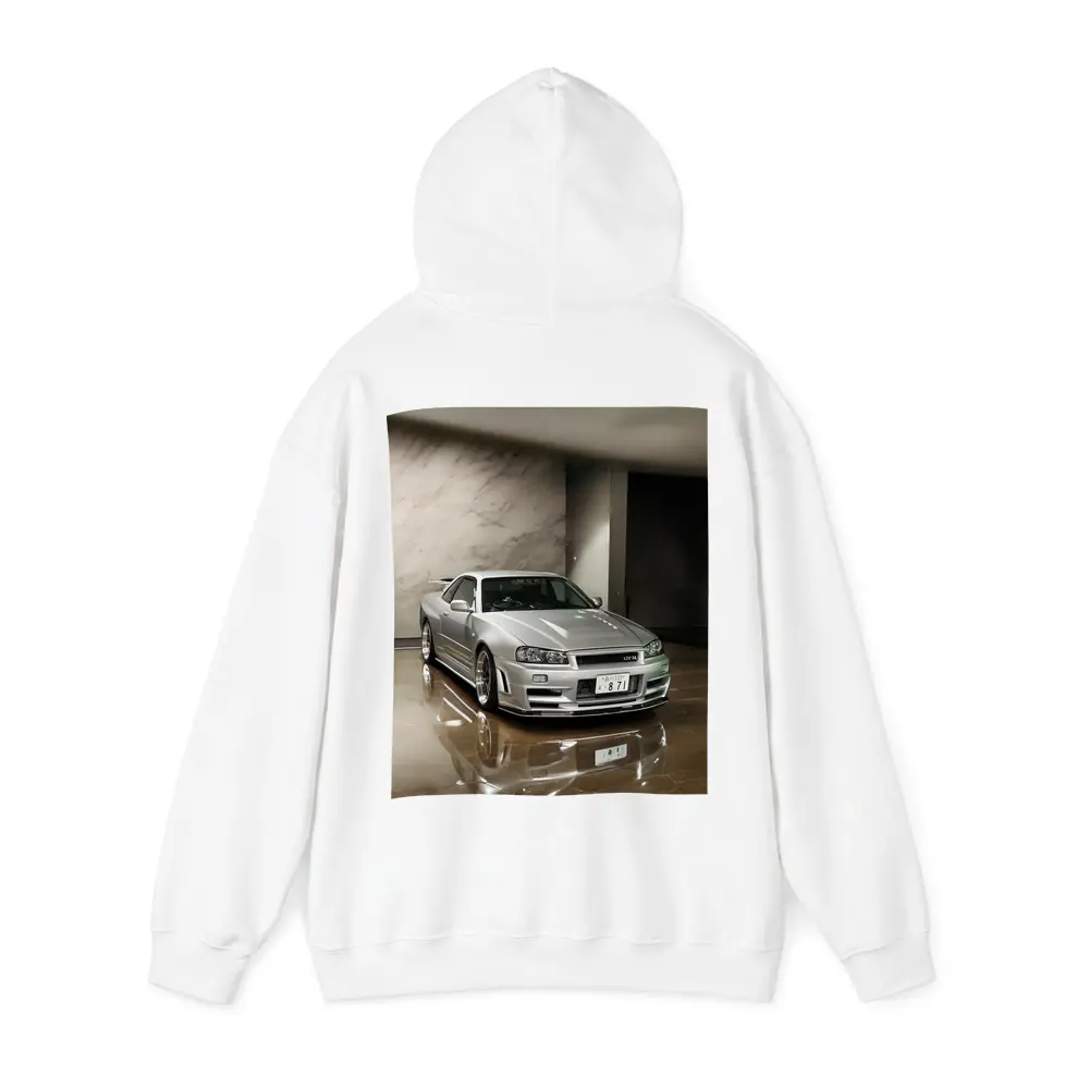 Nissan Skyline GT-R R34 Silver Marble Showroom – Hoodies