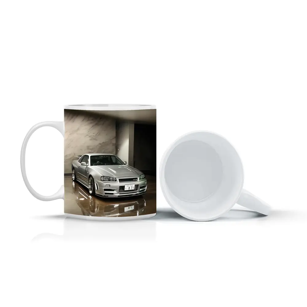 Nissan Skyline GT-R R34 Silver Marble Showroom – Mugs