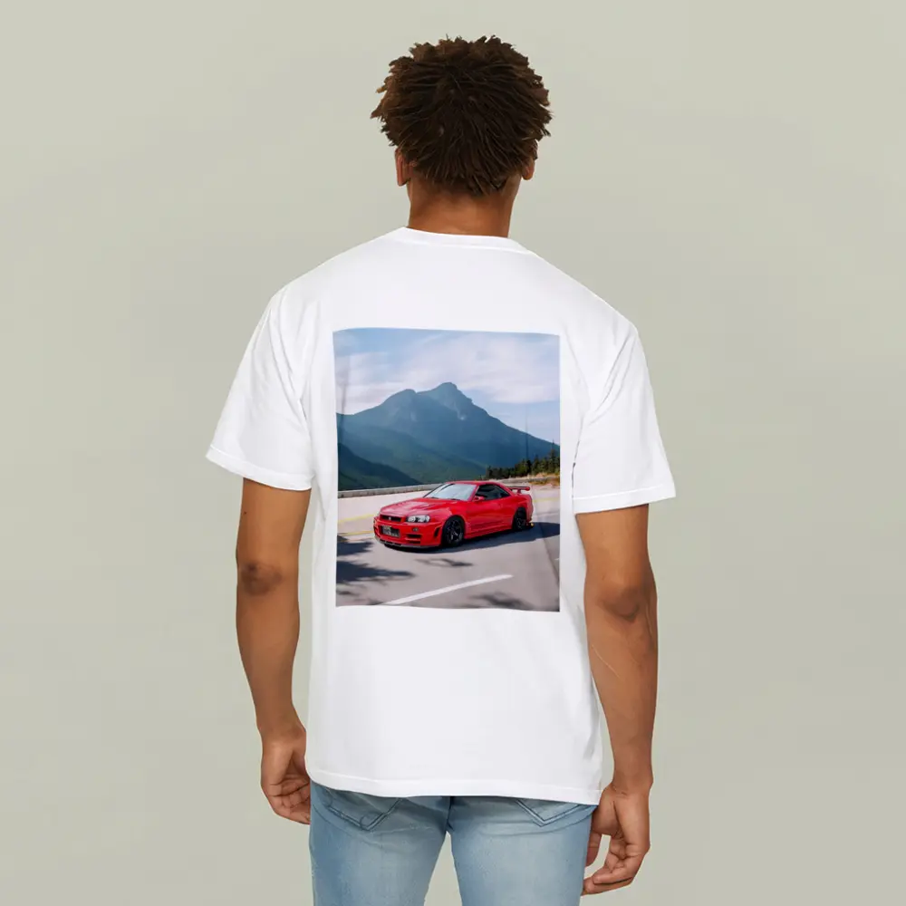 Nissan Skyline GT-R R34 Red Mountain Road – T-Shirts