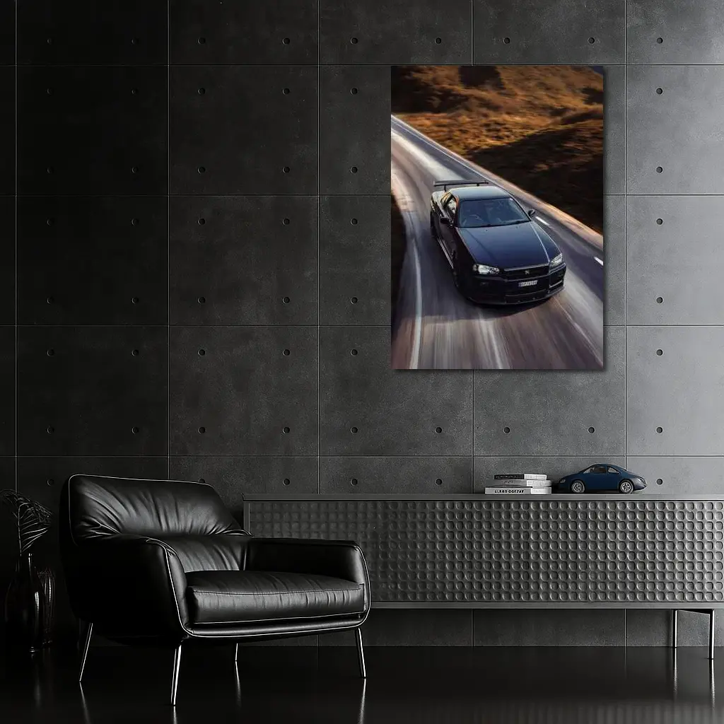 Nissan Skyline GT-R R34 Mountain Road – Wall Art