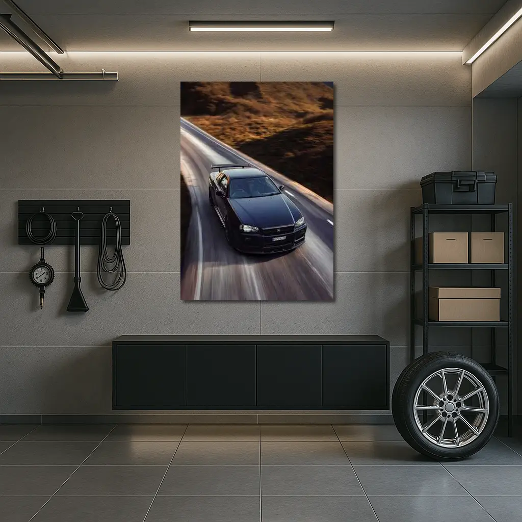 Nissan Skyline GT-R R34 Mountain Road – Wall Art
