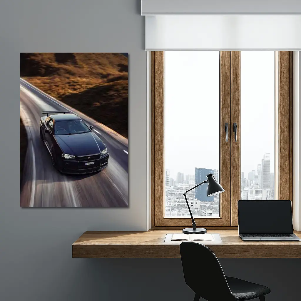 Nissan Skyline GT-R R34 Mountain Road – Wall Art