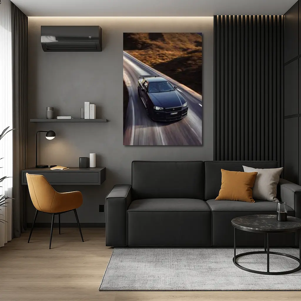 Nissan Skyline GT-R R34 Mountain Road – Wall Art