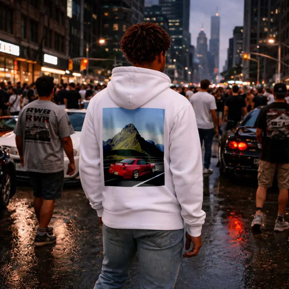 Nissan Skyline GT-R R34 Red Mountain Road – Hoodies