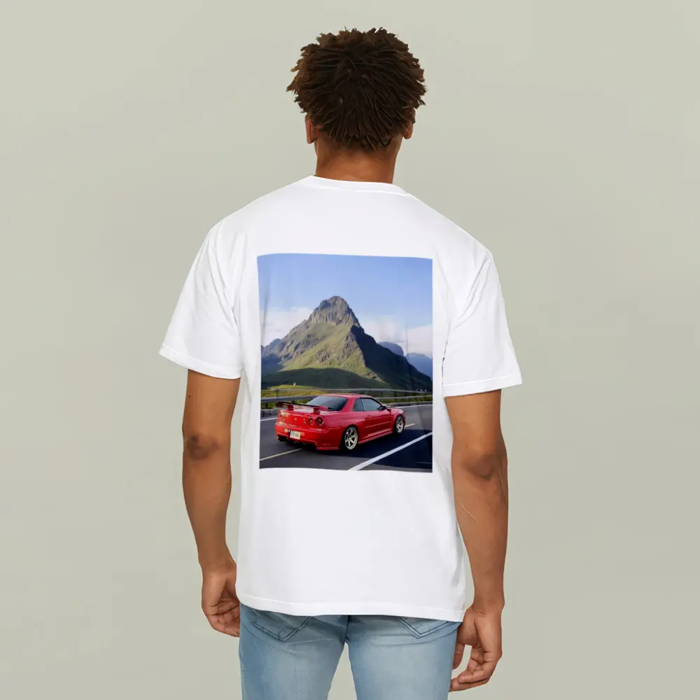 Nissan Skyline GT-R R34 Red Mountain Road – T-Shirts