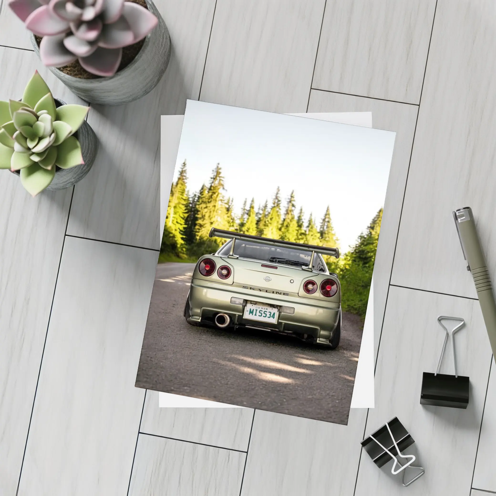 Nissan Skyline GTR R34 Forest Road Rear – Postcards