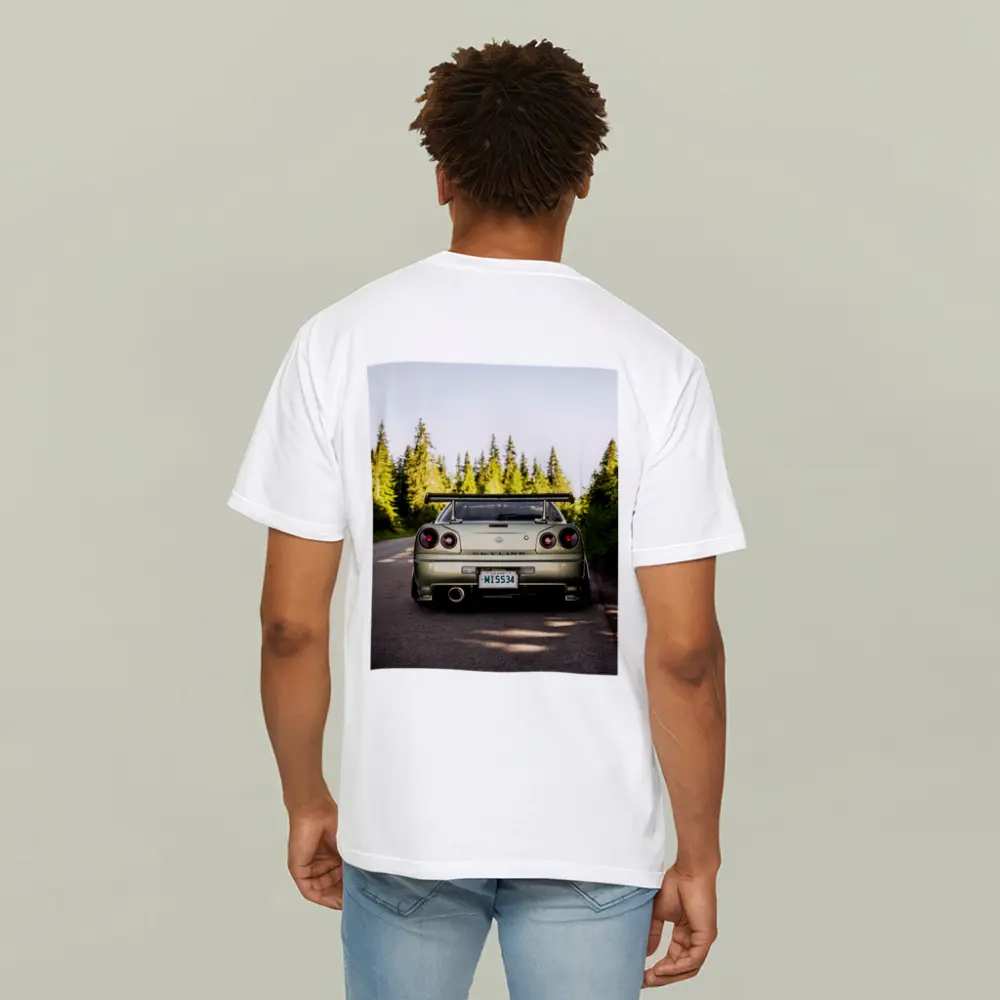 Nissan Skyline GTR R34 Forest Road Rear – T-Shirts