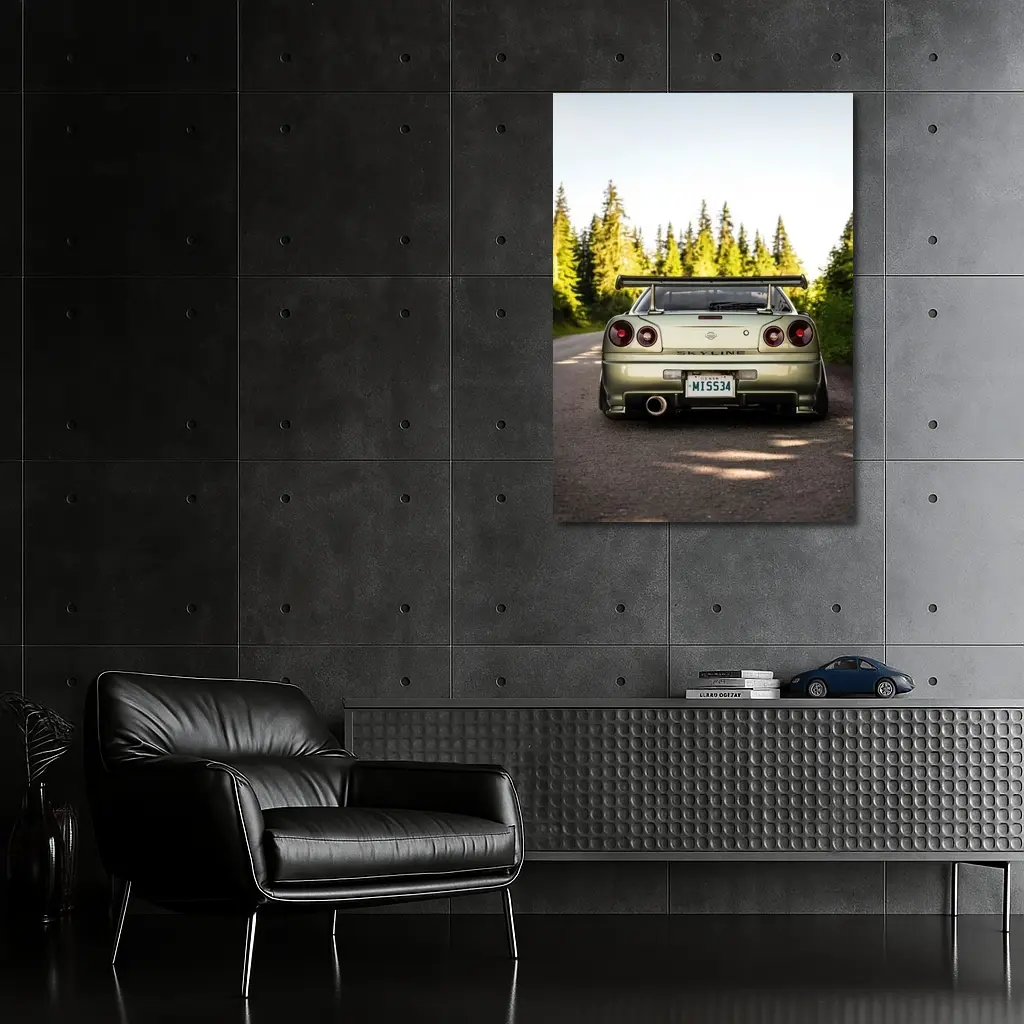 Nissan Skyline GTR R34 Forest Road Rear – Wall Art