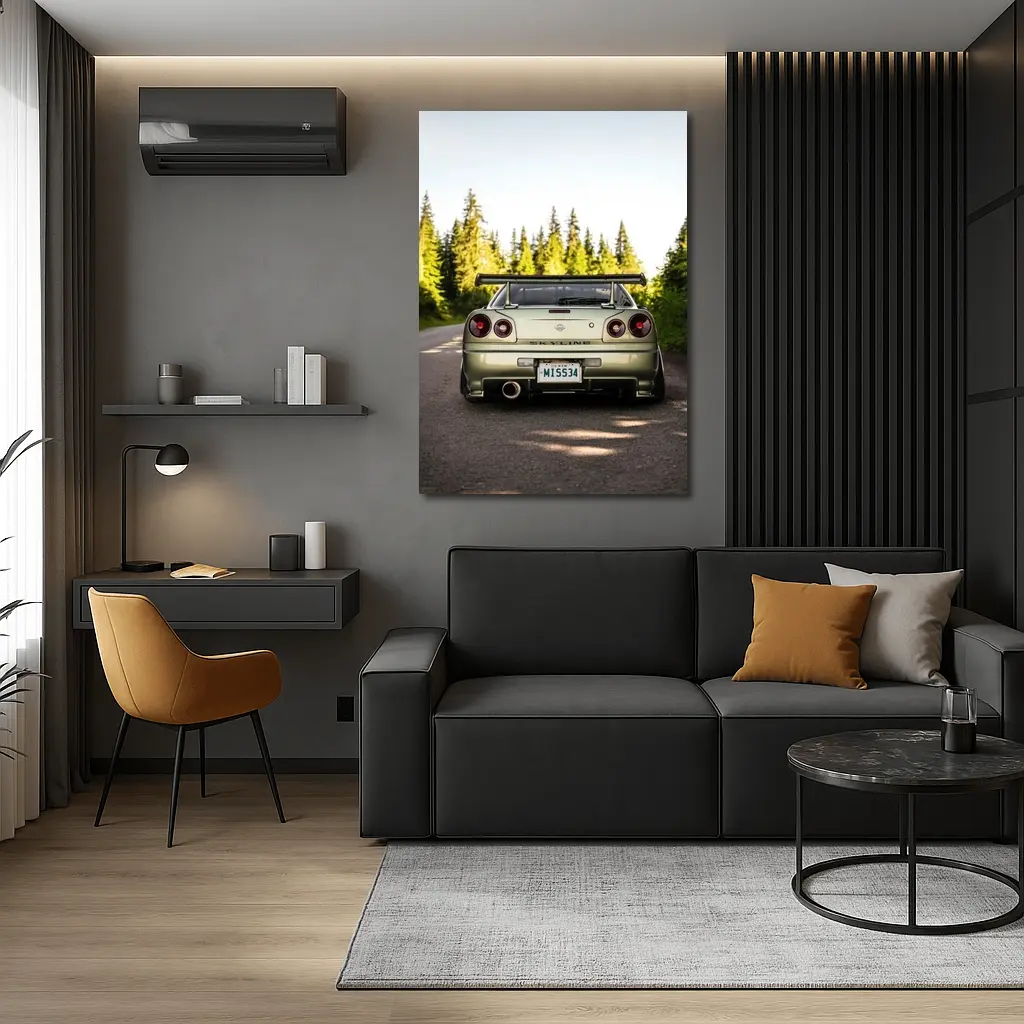 Nissan Skyline GTR R34 Forest Road Rear – Wall Art