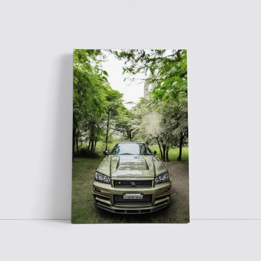 Nissan Skyline GT-R R34 Green Trees – Wall Art