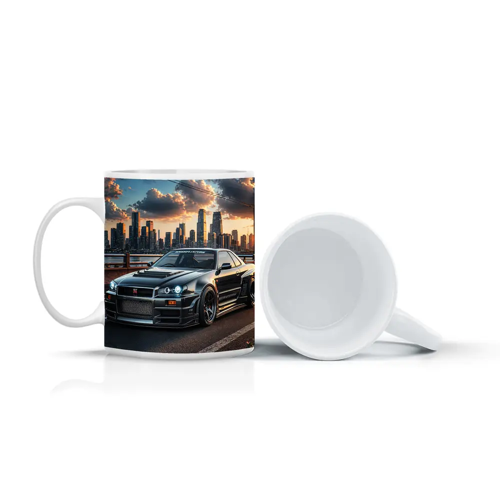 Nissan Skyline GT-R Black City Skyline – Mugs