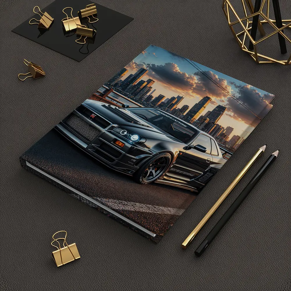 Nissan Skyline GT-R Black City Skyline – Notebooks
