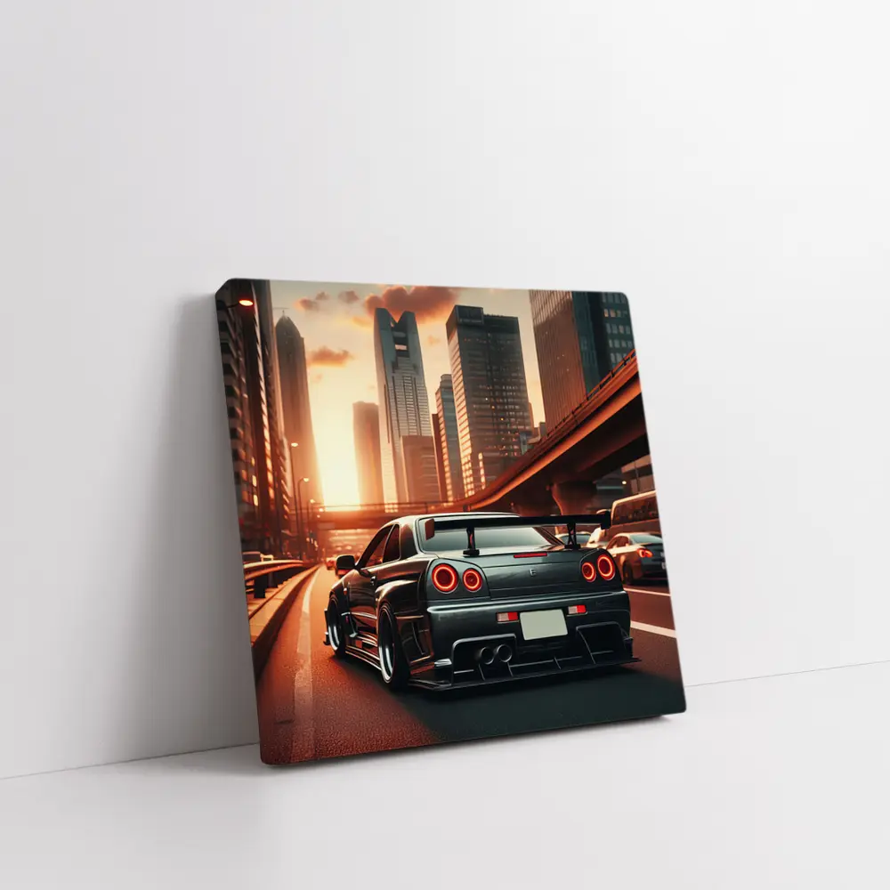 Nissan Skyline GT R City Sunset Drive – Wall Art