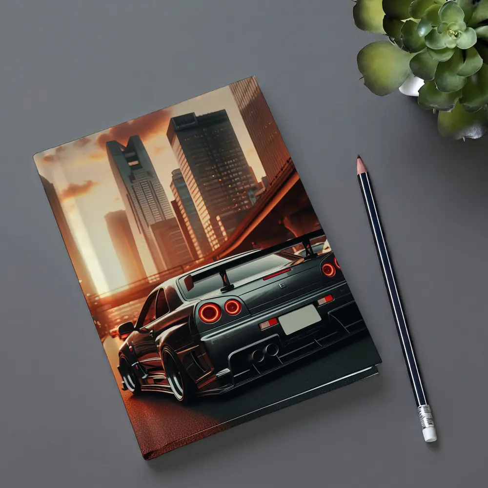 Nissan Skyline GT R City Sunset Drive – Notebooks