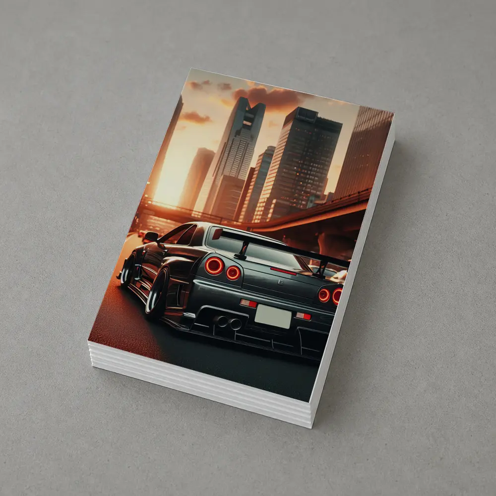 Nissan Skyline GT R City Sunset Drive – Postcards