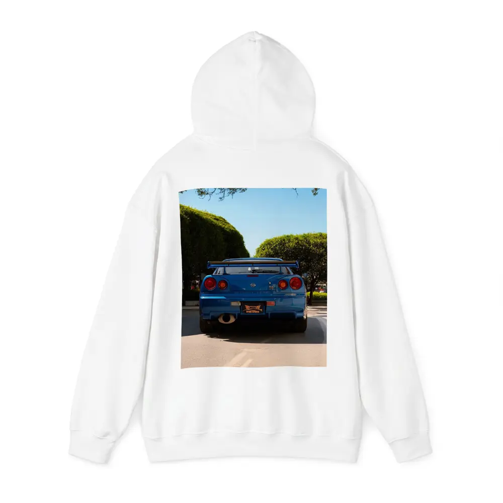 Nissan Skyline GT-R R34 Blue City Street – Hoodies