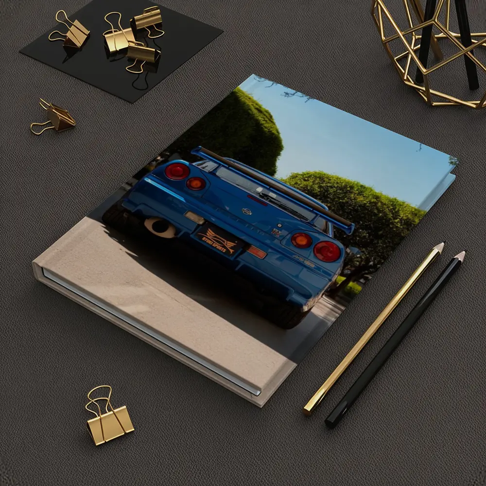 Nissan Skyline GT-R R34 Blue City Street – Notebooks
