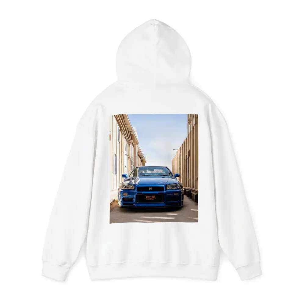 Nissan Skyline GT-R R34 Blue City Alley – Hoodies