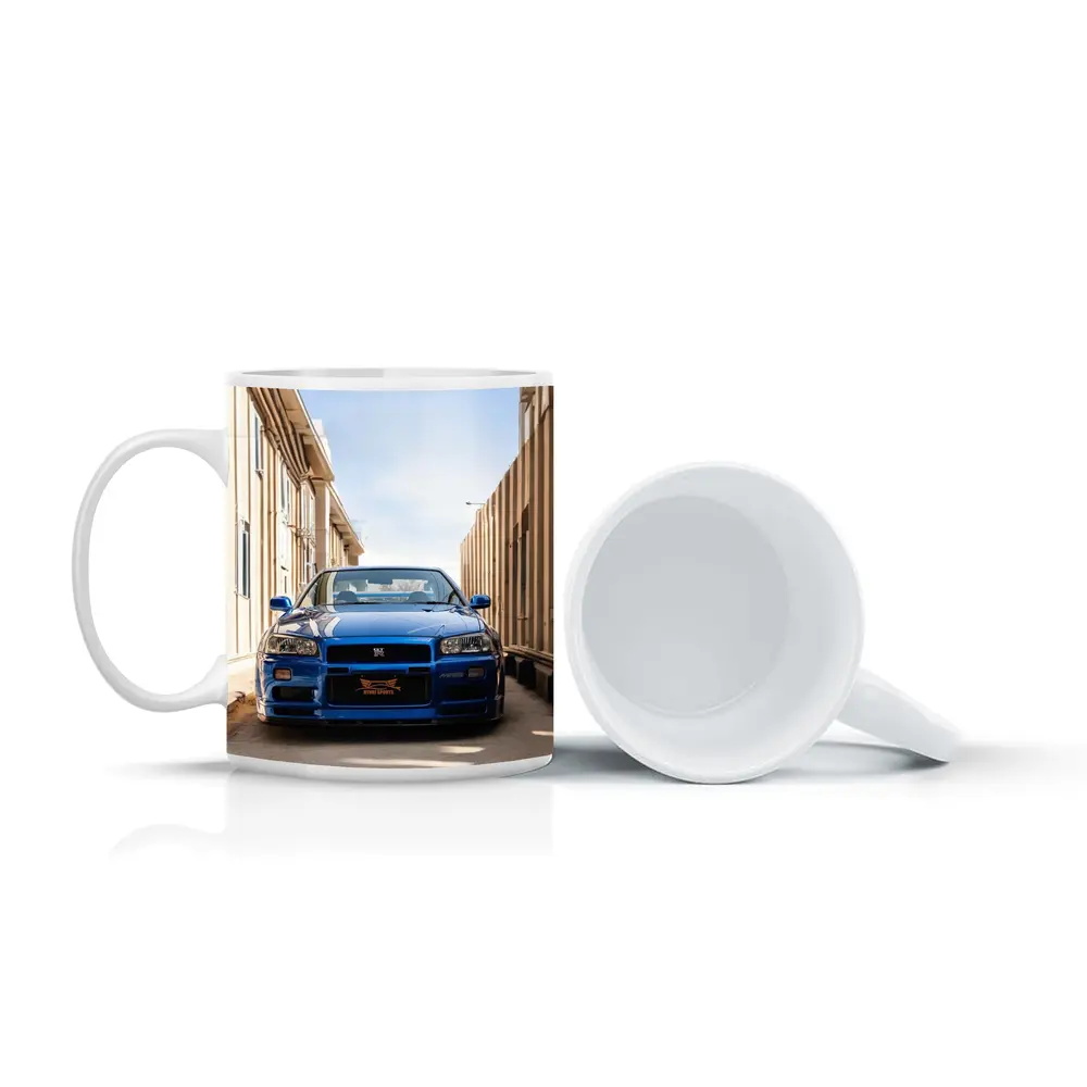 Nissan Skyline GT-R R34 Blue City Alley – Mugs
