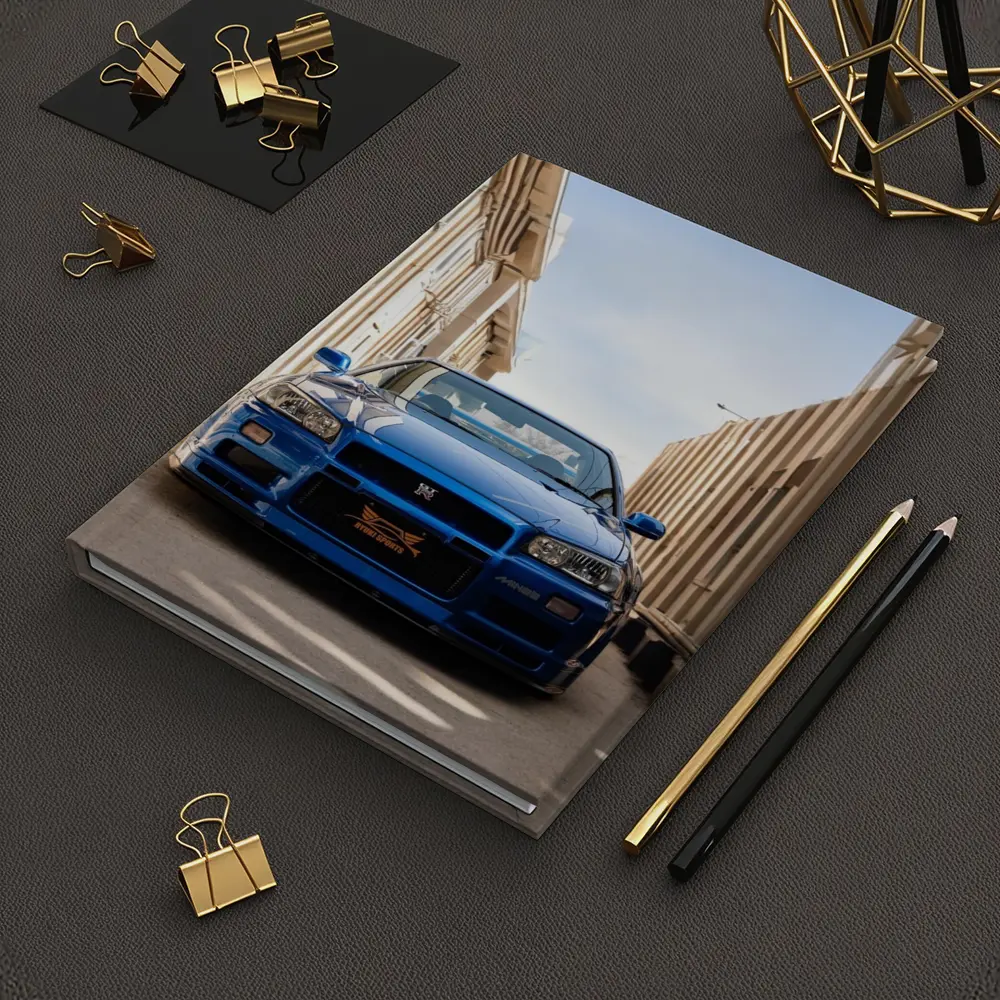Nissan Skyline GT-R R34 Blue City Alley – Notebooks