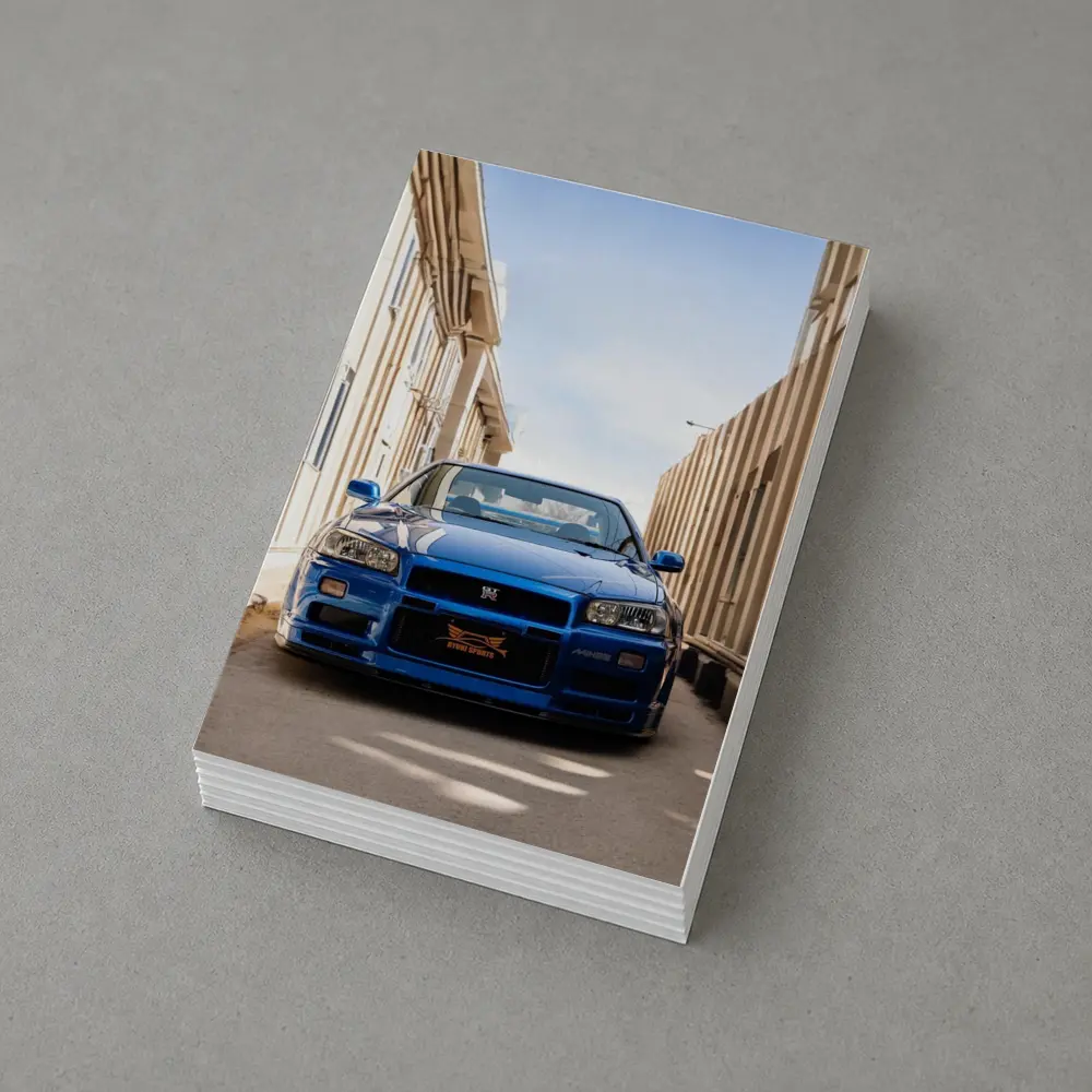 Nissan Skyline GT-R R34 Blue City Alley – Postcards