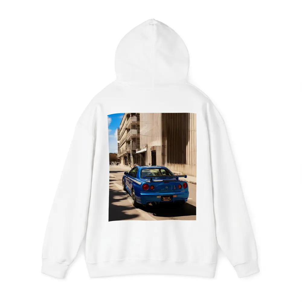 Nissan Skyline GT-R R34 Blue City Street – Hoodies